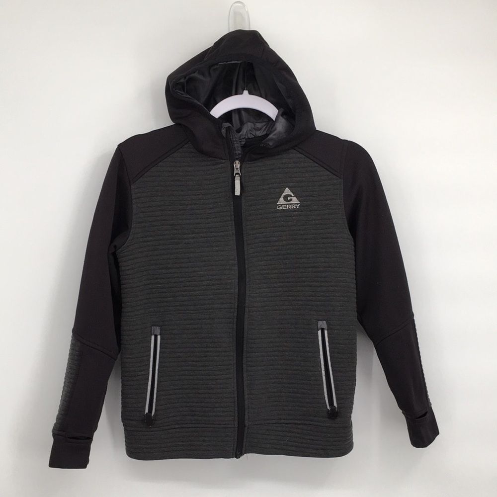 Gerry Weber Black Gray Sweatshirt Hoodie Casual Jacket Boys M 10/12